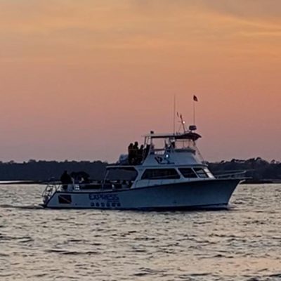 a boat floating on a body of water