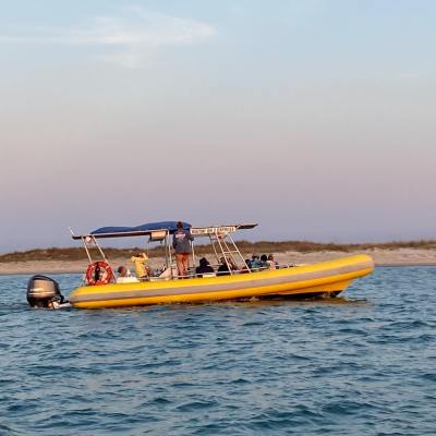 a small boat in a body of water