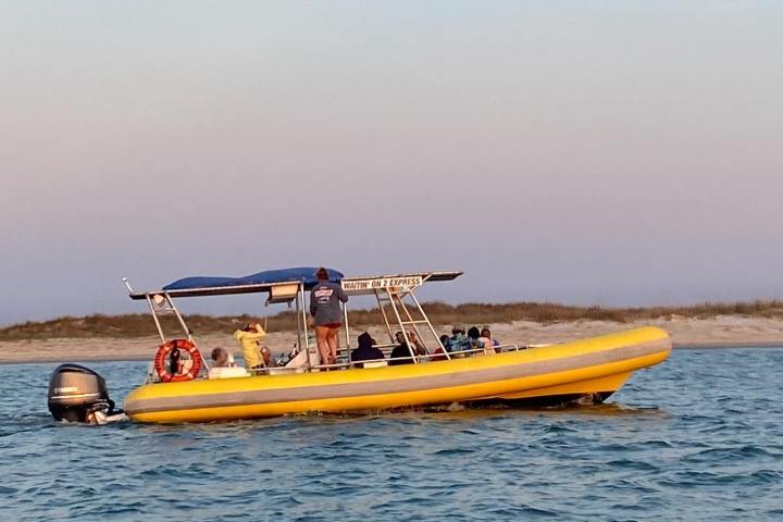 a small boat in a body of water